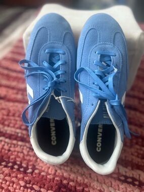 Converse Light Blue Suede Low-Top Sneakers NWT
